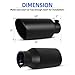 AUTOSAVER88 3 Inch Inlet Black Exhaust Tip, 3