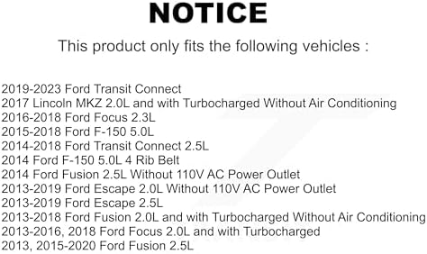 Kobra Serpentine Belt KBR-5040535 Replacement For Ford F-150 Escape Focus Fusion Transit Connect Lincoln MKZ - 1