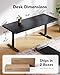 HUANUO 71 x 30 inch Electric Standing Desk, Powerful Brushless Motor Large Height Adjustable Table, 4 Memory Preset Sit Stand Up Desk, Home Office Computer Table with Thick T-Shaped Frame