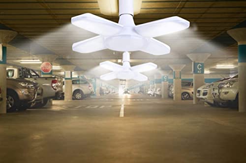 Xghj Led Garage Lights 6000Lm 60W Led Basement Lights Led Shop Light,Deformable Led Light Bulbs Garage Ceiling Lighting,Workshop Light For Garage Workshop Workbench Barn Warehouse (1 Pack) #TOP4