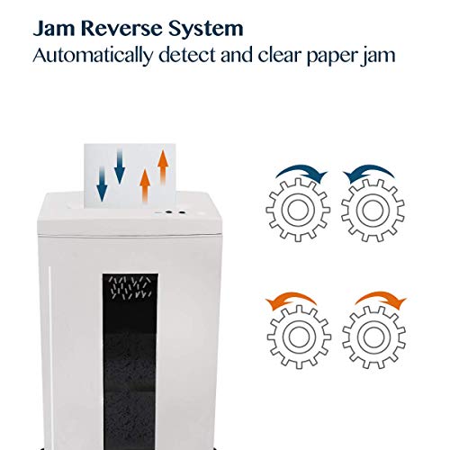 WOLVERINE 18-Sheet 60 Mins Running Time Cross Cut High Security Level P-4 Heavy Duty Paper/CD/Card Ultra Quiet Shredder for Home Office with 22-Litre Pullout Waste Bin SD9113(White)