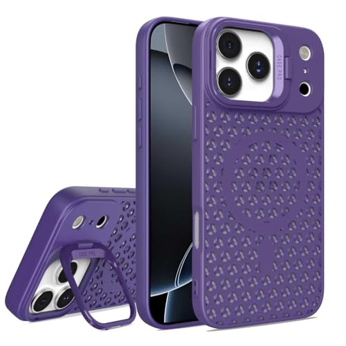 For IPhone 17/17 Pro/17 Air/17 Pro Maxp}OlbgP[XAJLbNX^hAMAobNP[XAyʁAϏՌAPCJo[,17 Air,Purple
