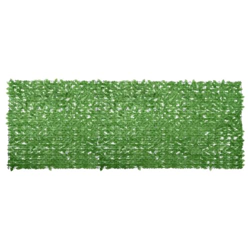 Ziaphsol Protección visual para balcón con hojas verdes, 400 x 150 cm, seto artificial para privacidad, valla de jardín robusta de polietileno y tela, resistente a los rayos UV