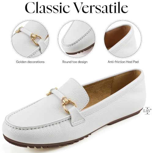 Image of HARENCE Loafers for Women Comfortable Slip On Business Work Flats Shoes Casual Driving Moccasins Penny Loafer
