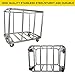 Commercial Large Stainless Steel Laundry Trolley Cart with Wheels - Heavy Duty Rolling Laundry Cart for Industrial/Home，10 Bushel,35.4