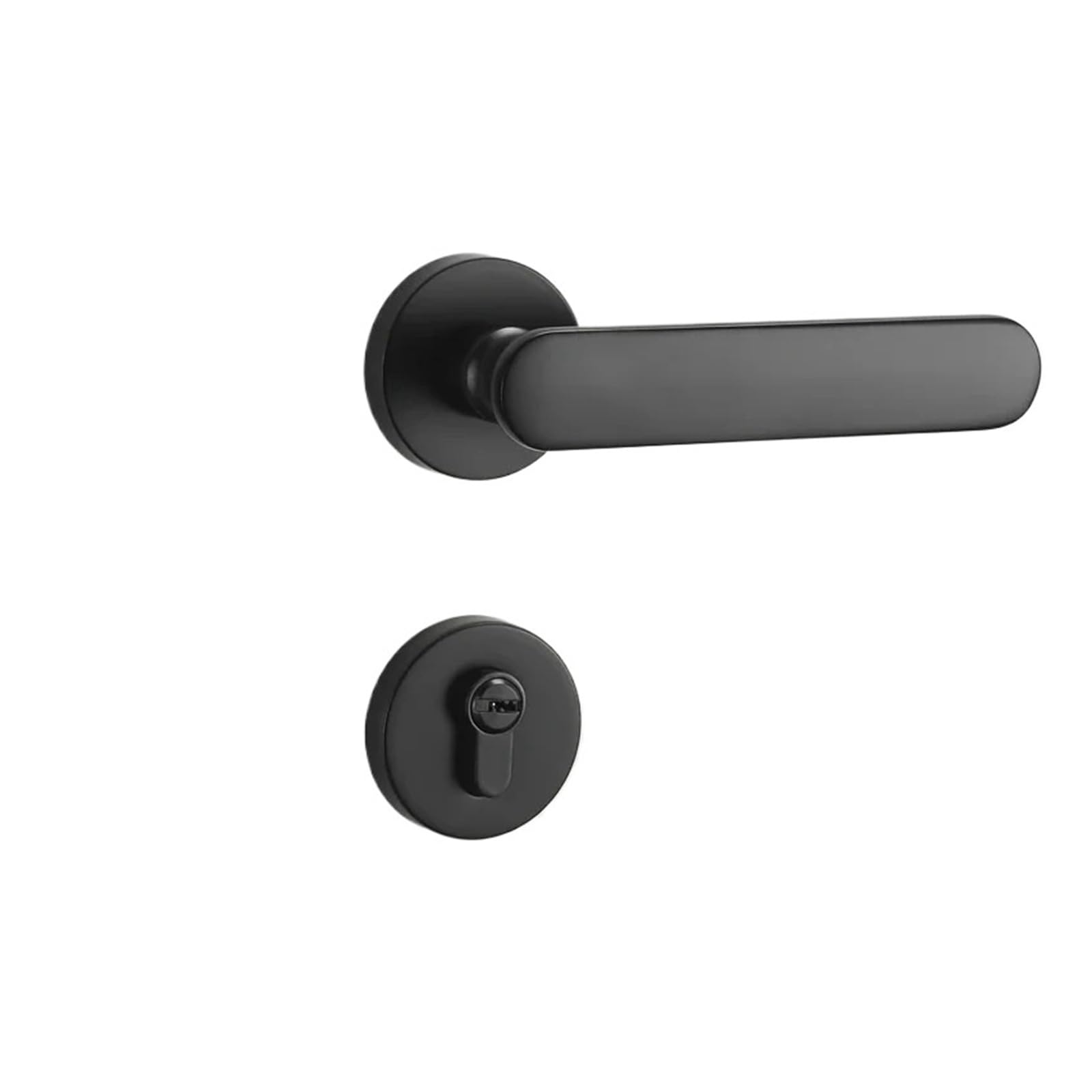 BSAXITHZB Bedroom Golden Solid Wood Split Lock Silent Handle(Black)