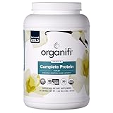 Organifi: Complete Protein - Vegan Protein Powder - Organic Plant Based Protein Drink - Soy, Dairy, and Gluten Free - Digestive Enzymes - Complete Vanilla Flavor - 30 Day Supply