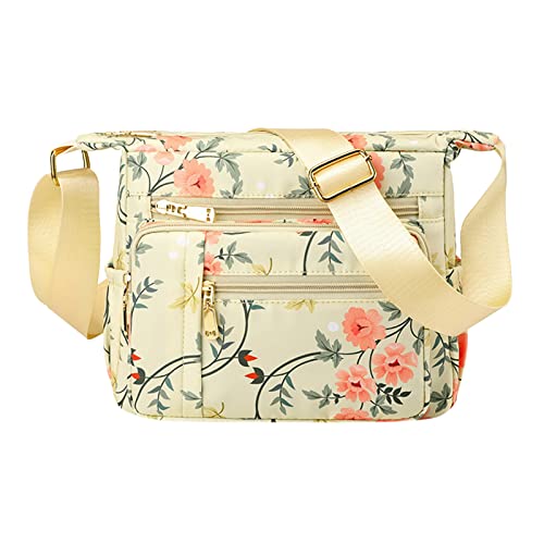 IQYU Bolso de piel sintética para mujer, estilo vintage, con múltiples bolsillos, B-d, Einheitsgröße