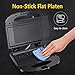 Aigostar Sandwich Maker with Non-stick Deep Grid Surface for Egg, Ham, Steaks Compact Electric Grill Tostadora de Pan Black, ETL Certificated, Roy
