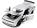 Jada Toys Big Time Muscle 1:24 2015 Dodge Challenger SRT Hellcat Die-cast Car Silver/Black Flames, Toys for Kids and Adults