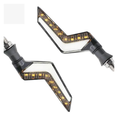 Clignotant LED pour motos défilant avec feu de jour DRL blanc étanche