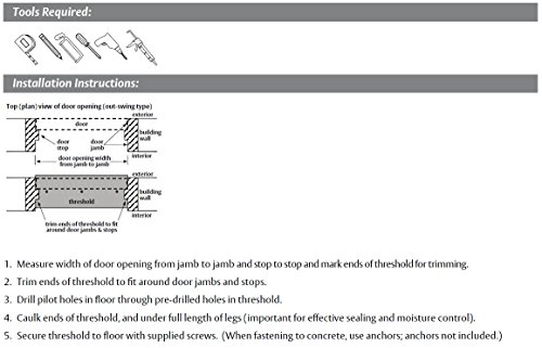 Pemko Aluminum Fluted Saddle Threshold, Mill Finish, 7"W X 36"L X 1/2"H,176A36 #TOP2
