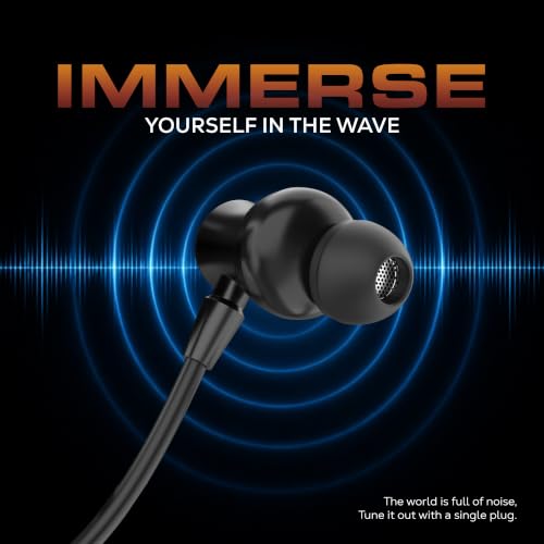 Image of Fairpick FP-WZT-44 Wired Earphone with in-Line Mic & Type-C Plug, Midnight Black
