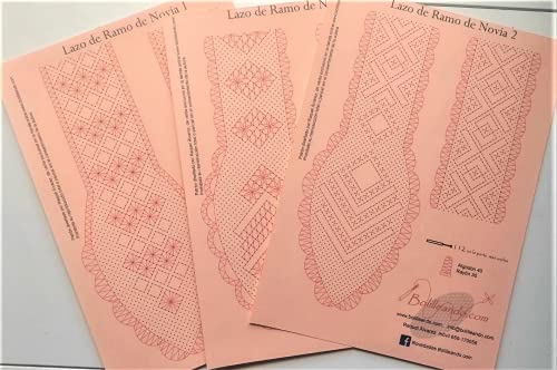 Surtido de patrones para lazos de encaje de bolillos