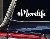 Mom Life Car Decal Vinyl Sticker | Cars Trucks Vans Walls Laptop | White | 8"X2.4" inches | VC-373