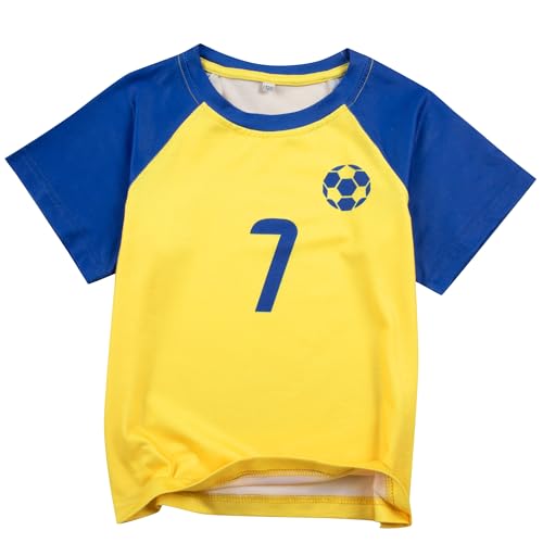 Image of Soccer Jersey Kids Boys Argentina Jersey Shirt Soccer Boys Tshirts Round Neck Short Sleeve Top