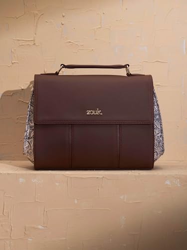 Image of ZOUK Rhea Kapoor Satchel Bag | Elegant Vegan Leather Handbag for Women |