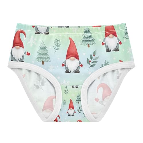 Toddler Panties, Gnomes Red Hats Girls Underwear Cotton, 2T–8 Years