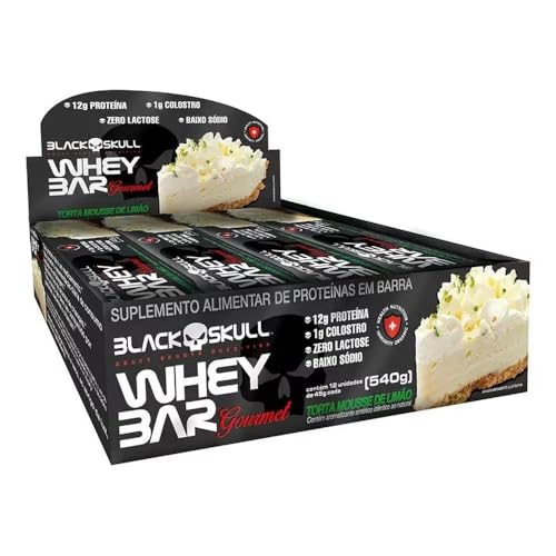 Whey Bar Gourmet Caixa c/12 Un Mousse de limão - Black Skull