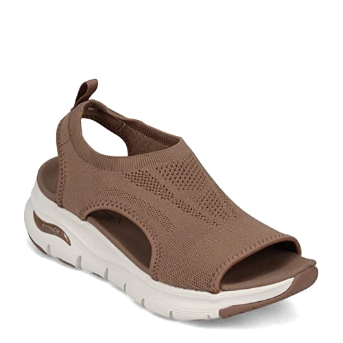 Skechers Women's, Arch Fit - City Catch Sandal Mocha 12 M