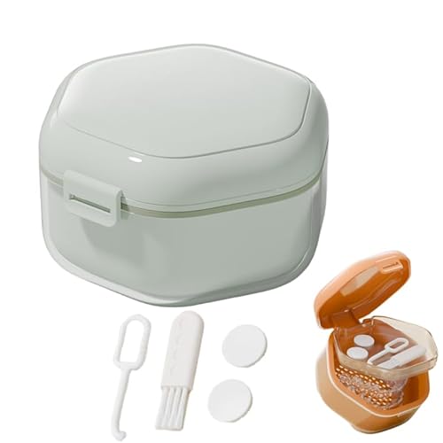 WBLDBB 入れ歯ケース マウスピースケース リテーナーケース 矯正ケース 密封型 水漏れしない 携帯用 軽量 コンパクト 毎日清潔 (?色)