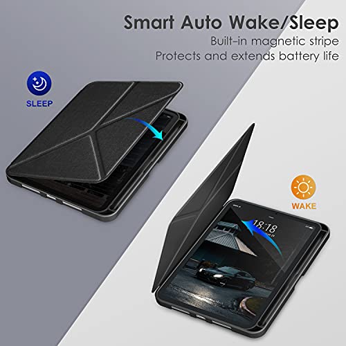 Dtto Case For Ipad Mini 6Th Gen 8.3 Inch 2021 With Pencil Holder, Multi - Angle Magnetic Standing Cover With Tpu Back Shell [Auto Wake/Sleep], Black #TOP5