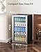 EUHOMY Mini Fridge 130 Can Beverage Refrigerator Cooler Glass Door for Soda Wine Beer, Beverage Cooler for Home, Bar, Office with Digital Temperature Control Adjustable Shelves, 3.2 Cu.Ft, Silver