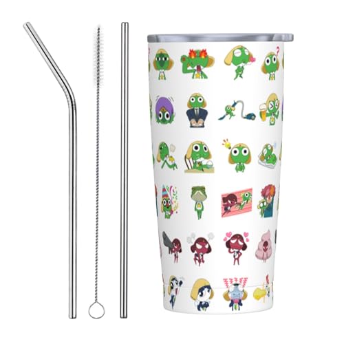 �P�����R�� �A�j�� �X�g���[&�X�g���[�u���V�t�� �}�O�J�b�v �R�[�q�[�J�b�v 600ML �R���r�j�J�b�v �^���u���[ �X�e�����X�� �ۗ� �ۉ� �ԗp �W�t�� �����^�� ���� ��e�� ������ �l�C �v���[���g Straw Three-piece Set [��