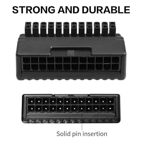 Adattatore ATX a 90 gradi a 24 pin  24 pin ATX da maschio a femmina porta PSU a 90 gradi scheda adattatore per scheda madre desktop alimentatore - Alimentatore - Immagine 2