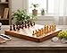 StonKraft Wooden Chess Board Game Set with Wooden Magnetic Chess Pieces (12