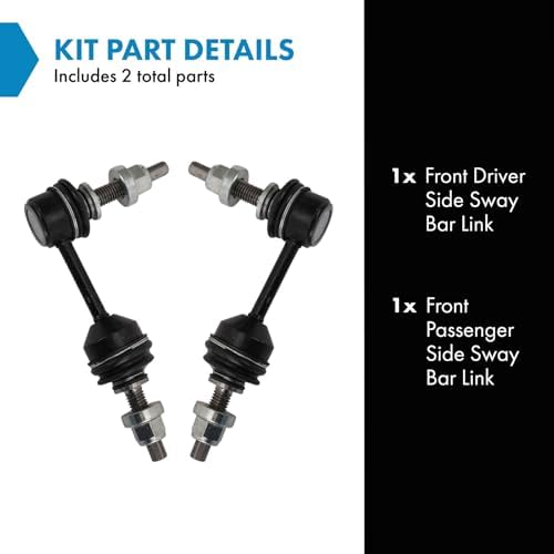 TRQ Front Sway Bar Stabilizer Link Set Compatible with 2019-2023 Chevrolet Silverado 1500 2019-2023 GMC Sierra 1500
