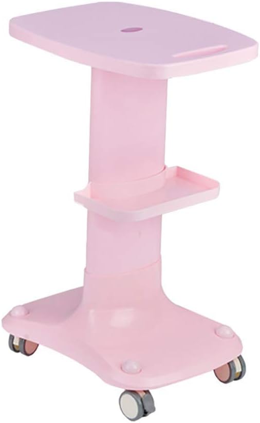Trolley Trolley On Wheels Tool Small Bubbles Salon Cart Tray, Mobile ABS Beauty Trolley, Universal Wheel Equipment Shelf with Brake, Load 100kg,