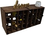 Kistenkolli Altes Land Weinregal 16er dunkel Maße 40x40x27cm...
