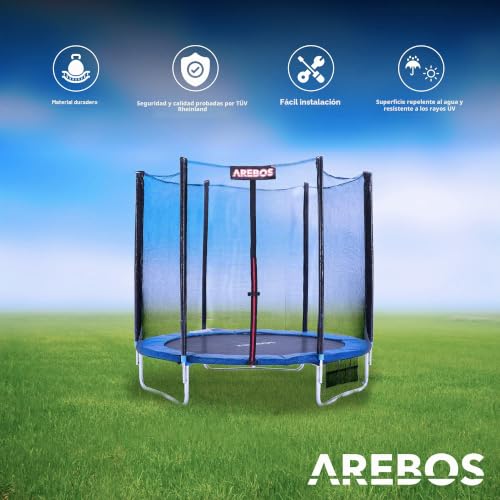 Cubierta para borde de cama elástica Arebos 100% resistente a rayos UV 3