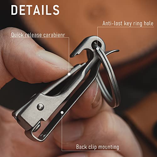 Keyunity Ks02 Edc Belt Keychain Clip Quick Release, Stainless Steel Duty Belt Key Ring Holder For Pants, Jeans, Trousers #TOP4