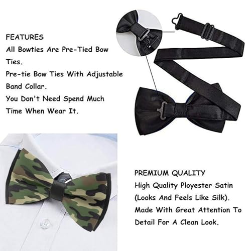 Supdreamc Men's & Boys Adjustable Bow Tie - Perfect for Weddings & Formal Events3