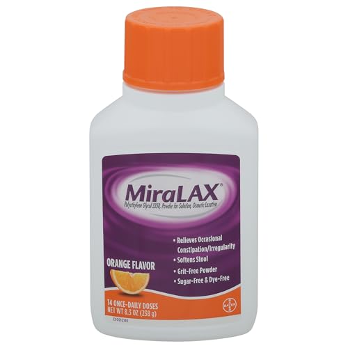 MiraLAX, Laxative Orange 14 Doses, 8.3 Ounce