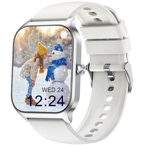 Reloj Inteligente Niño Mujer Hombre, 100+ Deportes & 24/7 Salud Smartwatch, Llamadas Bluetooth, Presión Arterial, Ritmo Cardíaco, Sueño, Estrés, con/sin aplicación, Alarma, Calculadora, Android iOS