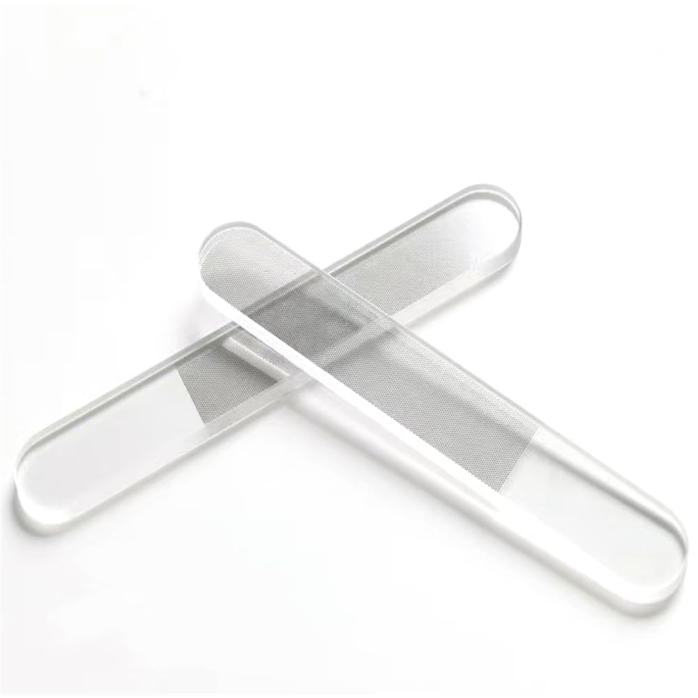 Premium Glass Nail File 2-Pack Nail Files for Natural Nails Nano Glass File with Case Suitable for polishing
