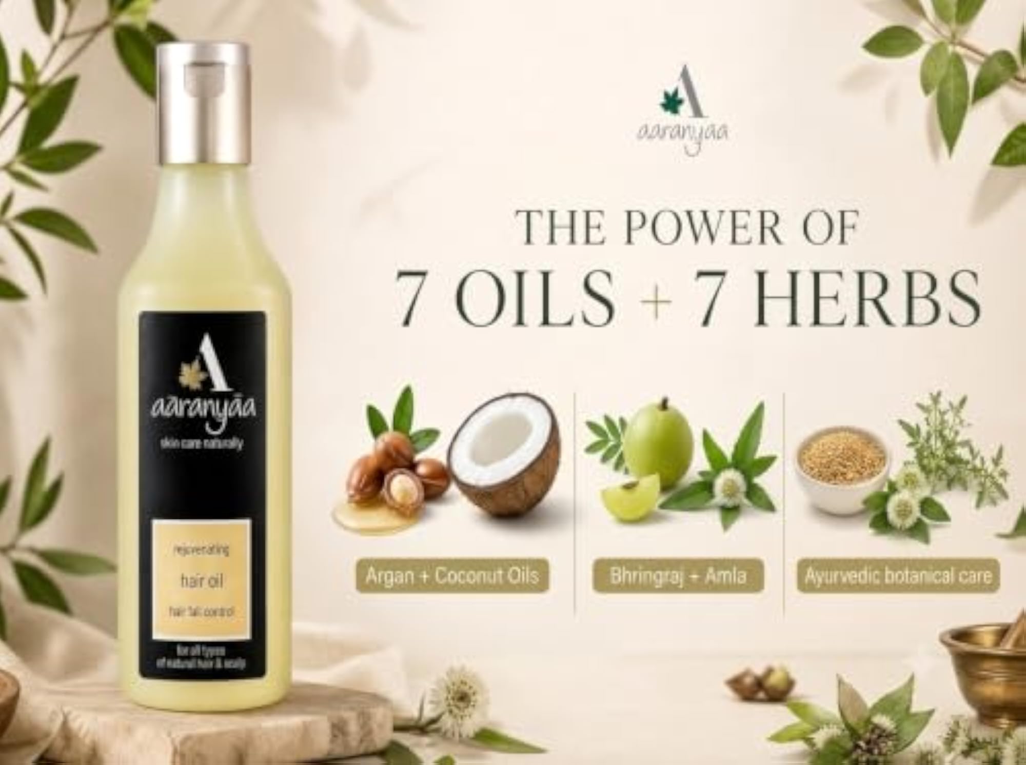 Ayurvedic Rejuvenating Hair Oil for Hair Fall Control