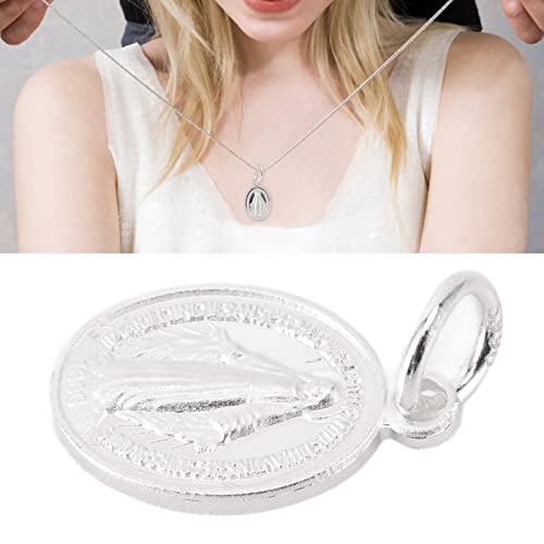 Médaille Catholique en Argent 925 - Pendentif Vierge Marie Acouto