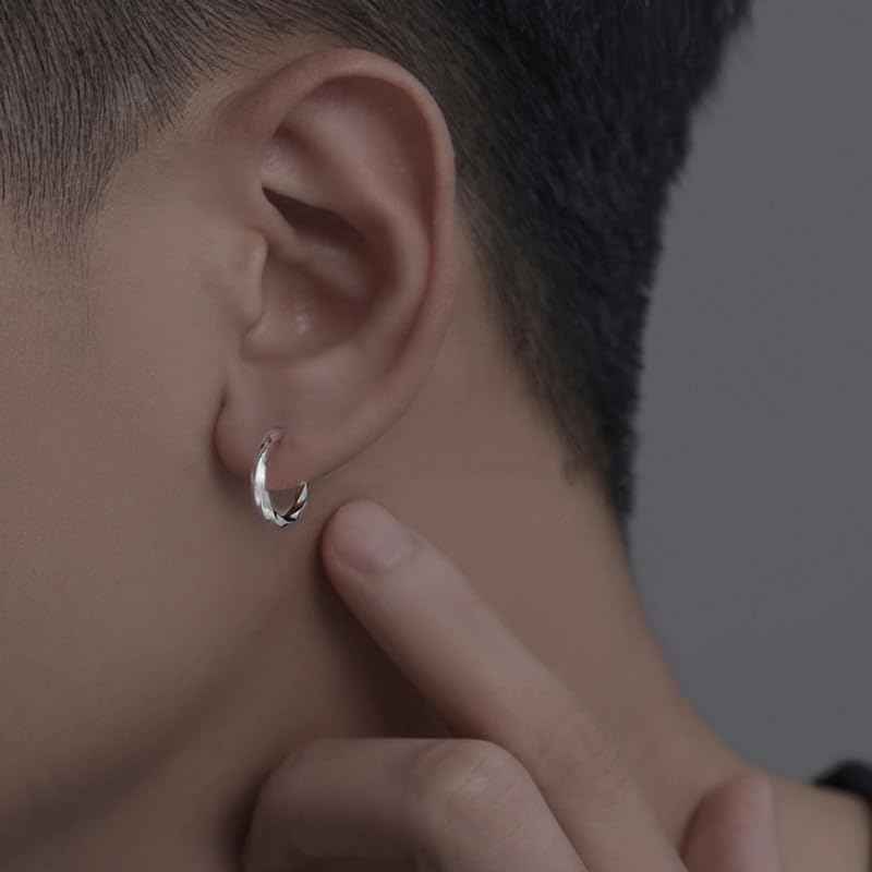 Image of SALTY ALPHA Anti Tarnish Non-Pierced Rigel Earrings for Men | Ear Hoop for Man | Stylish Fashion Jewellery Accessories for Boys | Minimal Jewelry | Ideal for Gifting | Gift for Diwali, Christmas, Marriage, Birthday