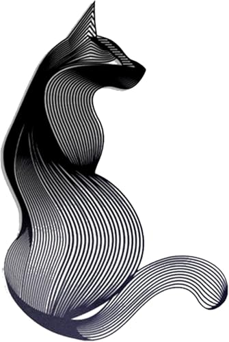 GFYWZ Arte Metallo Gatto da Parete, Scultura Decorativa per Casa, Caffè e Soggiorno