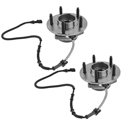 Image of TRQ 2 Piece Front Wheel Bearing & Hub Assembly Set 4WD Compatible with 2000-2004 Ford F-150 2004 F-150 Heritage