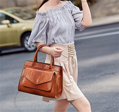 Bolso bandolera estilo europeo y americano para mujer, bolso de mano (color: A, tamaño: 30 cm x 14 cm x 25 cm)