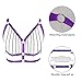 Women's Body Harness Bra Plus Size Metal Chain Hollow Bra Punk Gothic Halloween Carnival Party Dance Fashion Costume (Purple)