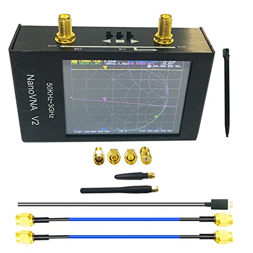 Image of NanoVNA V2 2.8'' 3G SAA2 Vector Network Analyzer 10KHz~3GHz Shortwave HF VHF UHF Measure Antenna Duplexer Filter Aluminum Shell Baterry VSWR Phase Delay (vna 3g 2.8)