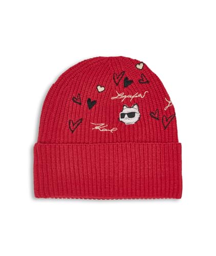 Gorro Karl Lagerfeld para mujer con bordado y forro polar miniatura 4
