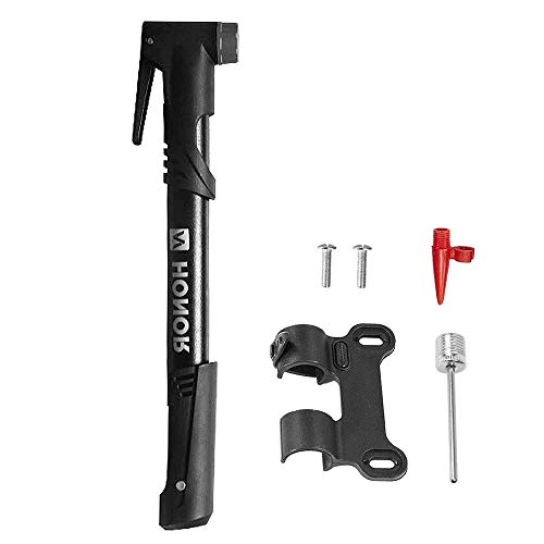 Lixada Portable Mini Bike Pump, 100PSI Bicycle Air Pump, Fits Presta & Schrader Valves, Cycling Tire Tube Inflator with Multifunction Ball Needle