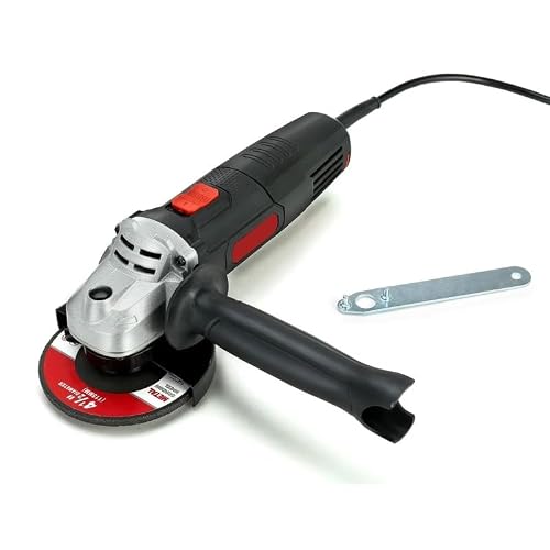 6 Amp Corded Angle Grinder With Handle Black Rust Resistant - Thumbnail 2